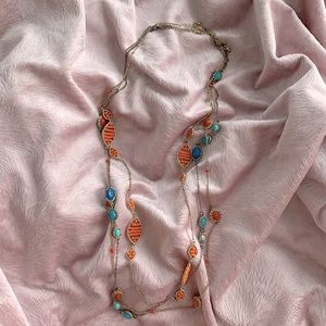 Colorful long necklace
